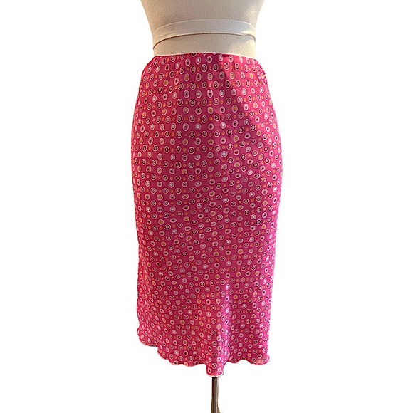 90s Y2k Bubble Gum Midi Slip Skirt - Picture 2 of 5